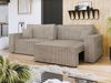 Mirjan24 'Kobaro' Schlafsofa mit L-Funktion, 2 Bettkästen & Schlaffunktion, Cord taupe, 245 x 90 x 82 cm Bild 4