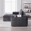 Kompaktsofa 253 x 158 x 61 cm – modulares Cord-Sofa mit Seitenfächern, Becherhaltern und 3 Kissen Bild 2