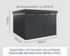 Hörmann EcoStar Euroline Gerätehaus Flachdach mit Lichtband 310 x 310 Anthrazitgrau 2-flg Bild 3