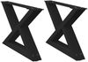 vidaXL Couchtischbeine 2 Stk. Schwarz 50x(30-31,3) cm Stahl 4012684 Bild 2