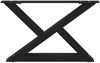 vidaXL Couchtischbeine 2 Stk. Schwarz 50x(30-31,3) cm Stahl 4012684 Bild 5