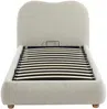 Vente-unique - VANARI Bett Stoff Weiß - B 220 cm x H 95 cm x L 111 cm Bild 5
