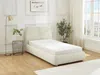 Vente-unique - VANARI Bett Stoff Weiß - B 220 cm x H 95 cm x L 111 cm Bild 1