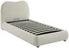 Vente-unique - VANARI Bett Stoff Weiß - B 220 cm x H 95 cm x L 111 cm Bild 4