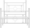 vidaXL Bettgestell mit Kopf- und Fußteil Metall Weiß 100x200 cm 374401 Bild 5