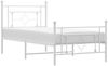 vidaXL Bettgestell mit Kopf- und Fußteil Metall Weiß 100x200 cm 374401 Bild 2