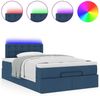 vidaXL Ottomane Bett mit Matratze & LEDs Blau 120x200 cm Stoff 3312470 Bild 5