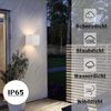 ZMH Wandlampe LED Wandleuchte Innen/Aussen: Aussenlampe Warmweiß IP65 Außenwandleuchten G9 Weiß Lampe Up Down Treppenbeleuchtung Indirekte Außenleuchte für Hauswand Schlafzimmer Flur Treppenhaus Bild 5