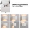 ZMH Wandlampe LED Wandleuchte Innen/Aussen: Aussenlampe Warmweiß IP65 Außenwandleuchten G9 Weiß Lampe Up Down Treppenbeleuchtung Indirekte Außenleuchte für Hauswand Schlafzimmer Flur Treppenhaus Bild 2