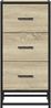 vidaXL Sideboard Sonoma-Eiche 35,5x35x76 cm Holzwerkstoff und Metall 848945 Bild 4