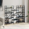 vidaXL Bücherregal Schwarz 160x28,5x136,5 cm Holzwerkstoff 838873 Bild 3
