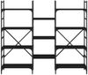 vidaXL Bücherregal Schwarz 160x28,5x136,5 cm Holzwerkstoff 838873 Bild 5