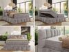 Boxspringbett NIRA KING, Doppelbett mit Fußteil, 7-Zonen Multipocket-Matratzen und Topper, Schlafzimmerbett - 120 x 200 cm - Hellgrau Plüsch - H3 Bild 2
