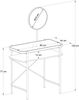 Schminktisch Hjelmeland mit Spiegel 129x80x44 cm Schwarz [en. casa] Bild 3