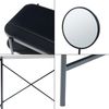 Schminktisch Hjelmeland mit Spiegel 129x80x44 cm Schwarz [en. casa] Bild 5