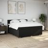 Boxspringbett mit Matratze, Stoff, Viereckige, grauer Fuß, Schwarz, 180x200 cm, false Bild 3