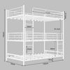 ANYSUN Etagenbett Schweres Dreifach-Rahmenbett,Kinderbett Metallbett (Dreierbett 90x200 cm mit eingebauter Leiter und durchgehendem Geländer), bodensicher für Kinder/Jugendliche/Erwachsene, Schlafzimmer/Schlafsaal Bild 4