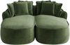 Modulsofa Chenille, 2-teilig als Schlafsofa nutzbar, 184 x 164 x 67 cm, grün Bild 5