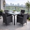 Polyrattan Sitzgruppe Gartenmöbel Set Rattan Gartenset Essgruppe Anthrazit Grau Bild 2