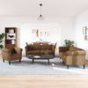 vidaXL 3-tlg. Sofagarnitur Braun Samt 3209218 Bild 3