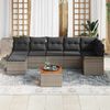 vidaXL Gartensofa-set mit Kissen 8 pcs Grau Poly-Rattan 3347356 Bild 3