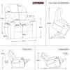 M MCombo elektrisch Aufstehhilfe Fernsehsessel Relaxsessel 7040 Massage Heizung elektrisch verstellbar USB-Anschluss (Chenille, Grau) Bild 3