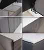 Boxspringbett Star Lux mit Fußteil, 2 Bettkästen und Matratzentopper - Doppelbett mit Topper, Bonell-Matratze, Polsterbett, Bett (Dunkelgrau (Kronos 22), 160 x 200 cm) Bild 3