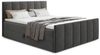 Boxspringbett Star Lux mit Fußteil, 2 Bettkästen und Matratzentopper - Doppelbett mit Topper, Bonell-Matratze, Polsterbett, Bett (Dunkelgrau (Kronos 22), 160 x 200 cm) Bild 4