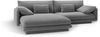 Micadoni Ecksofa Torino 4-Sitzer Links Samt Hellgrau Bild 4