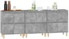 vidaXL Sideboards 3 Stk. Betongrau 60x35x70 cm Holzwerkstoff 3185771 Bild 4