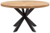 riess-ambiente Esstisch INFINITY HOME 120cm natur - Massivholz, rund, Parkettmuster, Metall (Einzelartikel, 1-St), schwarzes Sterngestell & für 4 Personen – ideal für Esszimmer & Küche Bild 2