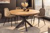 riess-ambiente Esstisch INFINITY HOME 120cm natur - Massivholz, rund, Parkettmuster, Metall (Einzelartikel, 1-St), schwarzes Sterngestell & für 4 Personen – ideal für Esszimmer & Küche Bild 4