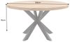 riess-ambiente Esstisch INFINITY HOME 120cm natur - Massivholz, rund, Parkettmuster, Metall (Einzelartikel, 1-St), schwarzes Sterngestell & für 4 Personen – ideal für Esszimmer & Küche Bild 3