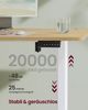 SONGMICS Schreibtisch, elektrisch höhenverstellbar 72-120 cm, mit Memory-Funktion, Goldeiche-Weiß, 72 x 70 x 160 cm Bild 3