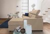 Dmora Sofa mit Halbinsel Angera, Ecksofa mit rechter Chaiselongue aus Stoff, schmale Armlehnen, 100 % Made in Italy, 260 x 95 x 85 cm, Beige Bild 5