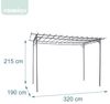 Relaxdays Schwarze Pergola aus Metall Bild 4