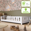 Crazy Pine 'Crazy Ethan' Kinderbett mit Rausfallschutz, Holz weiß, 90x190 cm, Links Bild 3