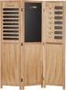 Homestyle4U Paravent mit Blackboard, Tafel & Wochenplaner, 3-teilig, Holz, natur Bild 4