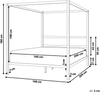 Bett mit Lattenrost LESTARDS 140 x 200 cm Metall Weiß Bild 2