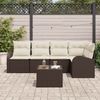 vidaXL Sofa Set mit Kissen Braun Polyester 3346048 Bild 3