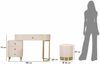 Dmora Frisiertisch Guidobono, Schminktisch, Schminkstation, Konsolentisch, 120x40 h75 cm, Rosa und Gold Bild 3