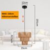 ZMH Hängelampe Esstisch Pendelleuchte Wohnzimmer: Rattan Boho Hängeleuchte Schlafzimmer Ø35cm Esstischlampe Hängend 1-flammig Esszimmerlampe E27 Pendellampe für Küche Flur Bar Resturant Bild 2