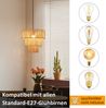 ZMH Hängelampe Esstisch Pendelleuchte Wohnzimmer: Rattan Boho Hängeleuchte Schlafzimmer Ø35cm Esstischlampe Hängend 1-flammig Esszimmerlampe E27 Pendellampe für Küche Flur Bar Resturant Bild 4