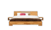 Bett Bento 11 Sonderlänge 120x190 Wildeiche massiv Holzkopfteil und Holzbeine Bild 1