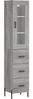 Highboard, BuffetSchrank, Büroschrank Grau Sonoma 34,5x34x180 cm Holzwerkstoff Bild 2