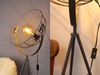Retro Stehleuchte LED GRID mit schwenkbarem Gitterschirm aus Metall Anthrazit Bild 4