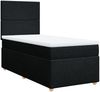 vidaXL Boxspringbett mit Matratze Schwarz 80x200 cm Stoff 3293402 Bild 3