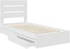 vidaXL Aufbewahrungsbett mit Kopfteil Weiß 90 x 200 cm Holzwerkstoff 3411923 Bild 5