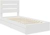 vidaXL Aufbewahrungsbett mit Kopfteil Weiß 90 x 200 cm Holzwerkstoff 3411923 Bild 4
