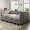 Flieks Daybett, Polsterbett Schlafsofa mit Ausziehbett 90/180x190cm mit 2 Schubladen Bild 3